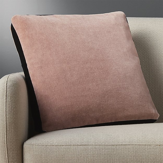 23" Mohair pink pillow - Down insert - Image 1