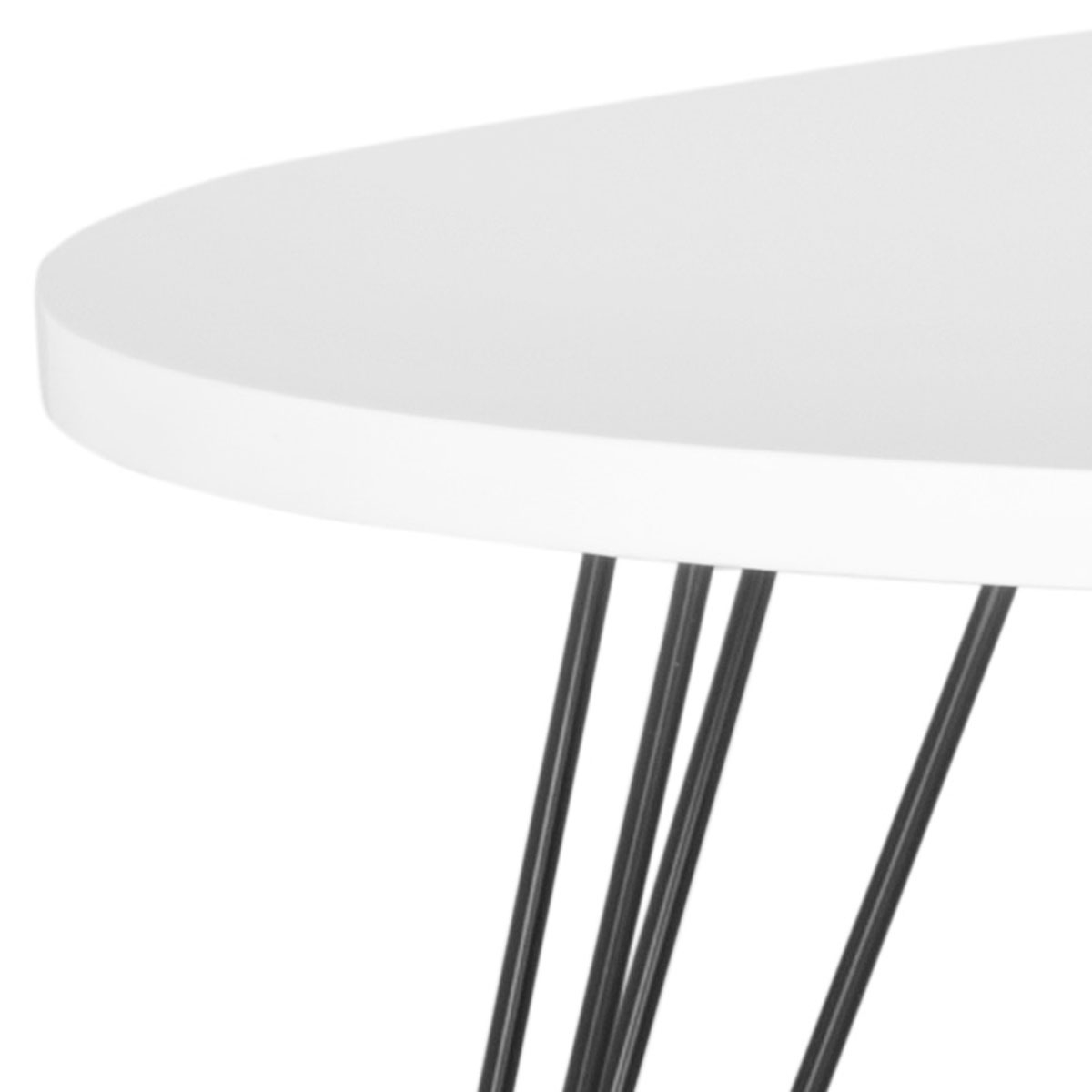 Wynton Retro Mid Century Lacquer Coffee Table - White/Black - Arlo Home - Image 1