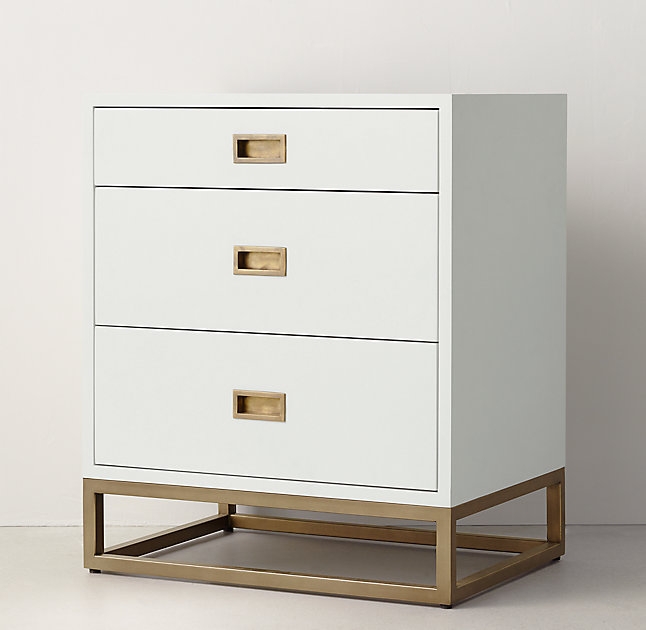 Avalon 3-Drawer Nightstand - Waxed White - Image 1