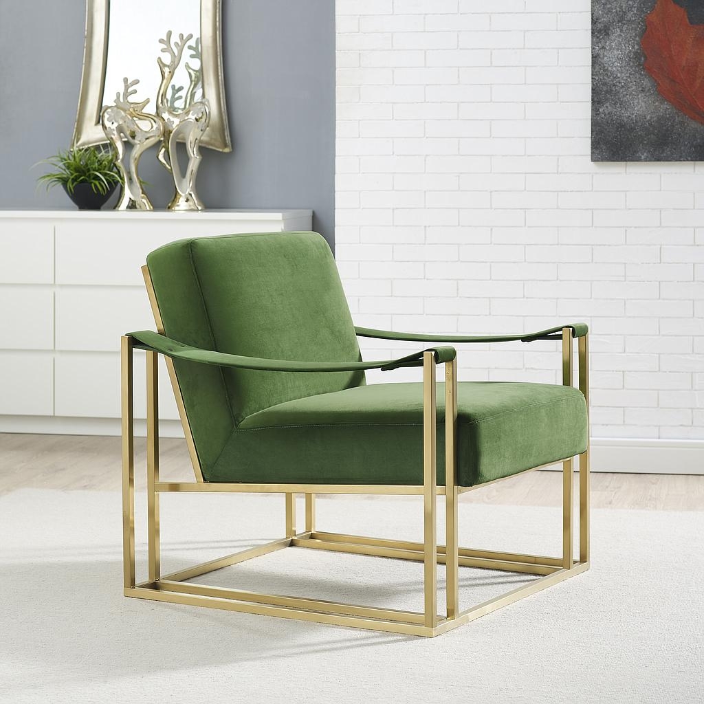Billy Green Velvet Chair - Image 4