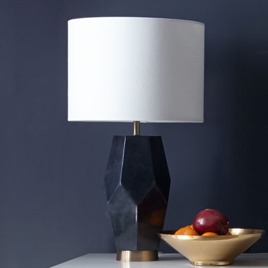 Faceted Stone Table Lamp - Image 1