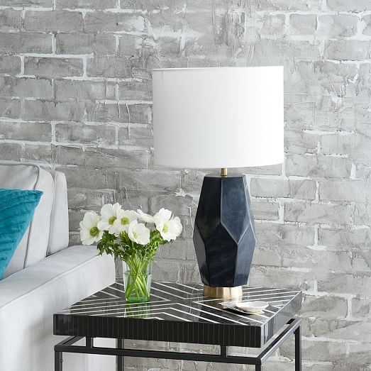 Faceted Stone Table Lamp - Image 2