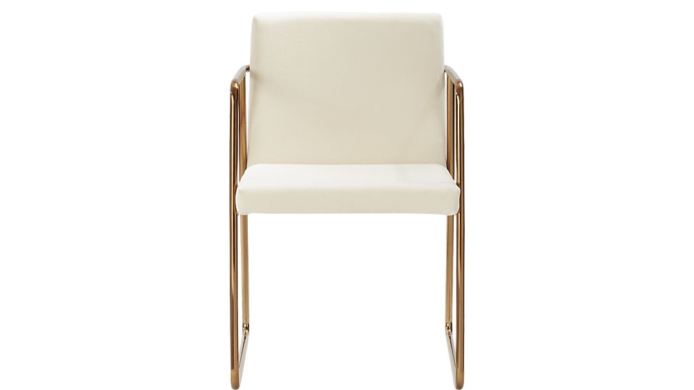 Rouka white velvet chair - Image 0