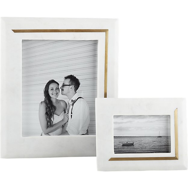 Silas marble-brass 4x6 picture frame - Image 3