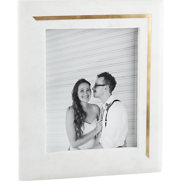 Silas marble-brass 8x10 picture frame - Image 0