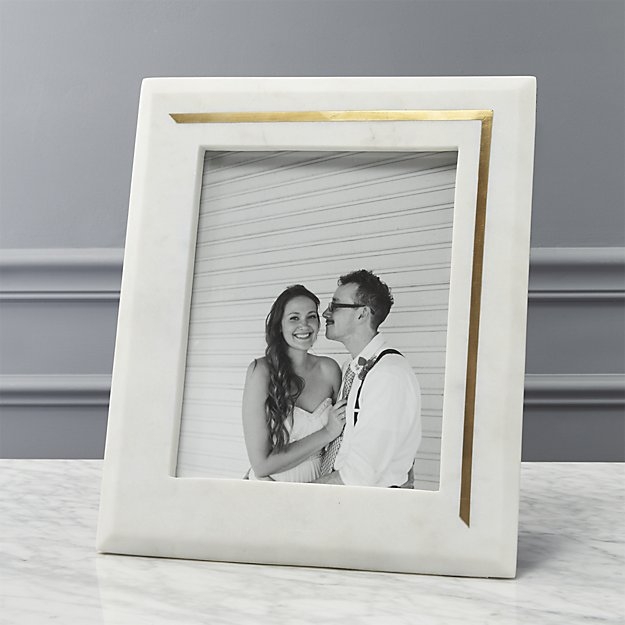 Silas marble-brass 8x10 picture frame - Image 1