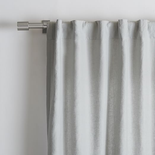 Belgian Flax Linen Curtain - Platinum - Unlined - 48" x 96" - Image 1