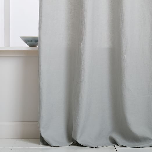 Belgian Flax Linen Curtain - Platinum - Unlined - 48" x 96" - Image 2