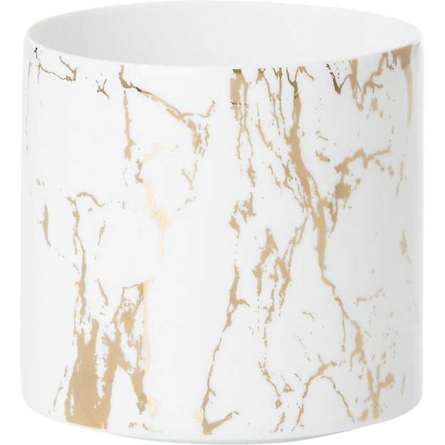 palazzo small marbleized planter, 4" D - Image 0