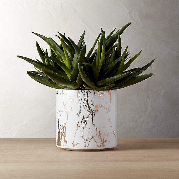 palazzo small marbleized planter, 4" D - Image 2