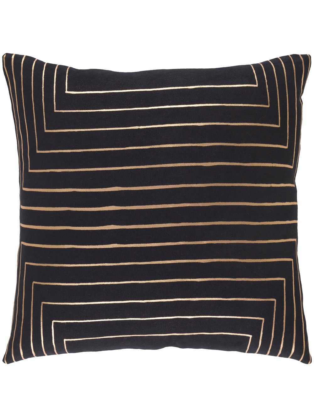 PARALLELS PILLOW, BLACK - Polyester Filled - Image 0
