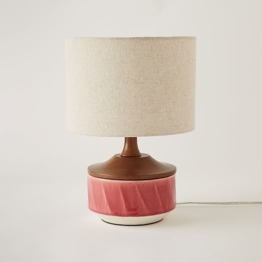 Roar + Rabbit Ripple Ceramic Table Lamp - Pink - Image 0