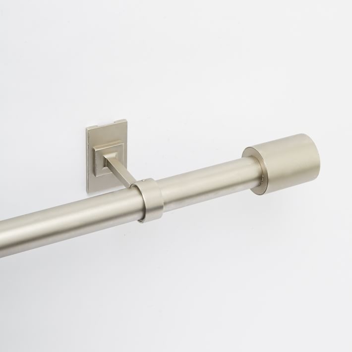 Oversized Adjustable Metal Rod - Brushed Nickel - 108" - 144" - Image 0