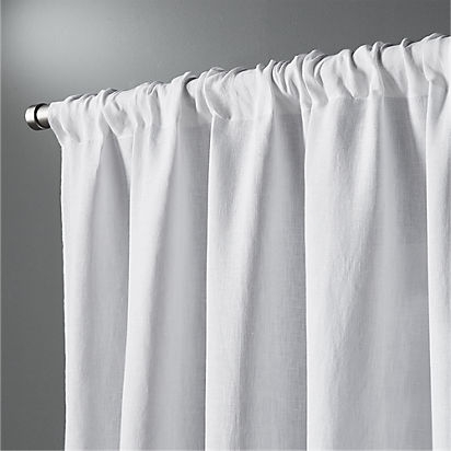 Linen Curtain Panel - White - 96" - Image 5