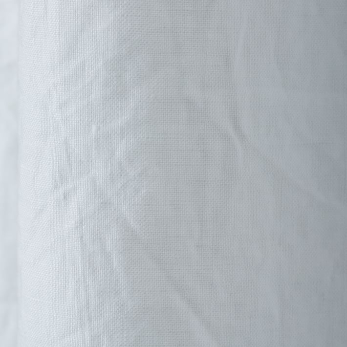Belgian Flax Linen Curtain - White - Blackout Lining- 96" - Image 2