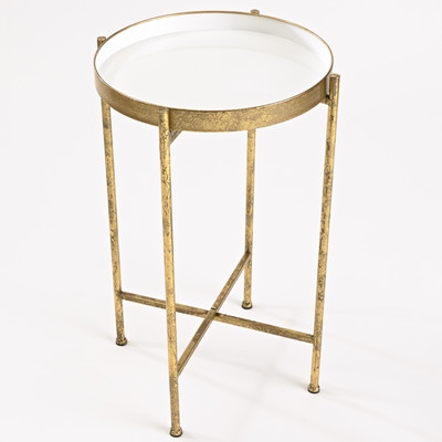 Gild Pop Up Tray End Table - White - Image 1
