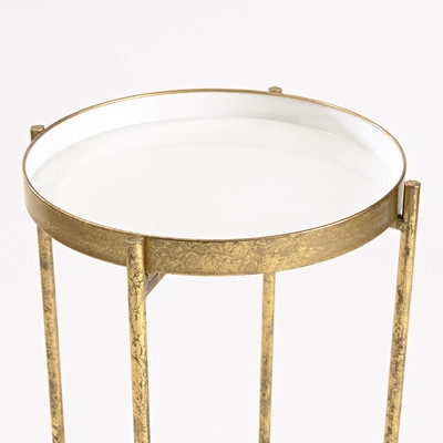 Gild Pop Up Tray End Table - White - Image 2
