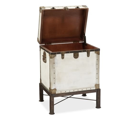 Ludlow Trunk Side Table - White - Image 1