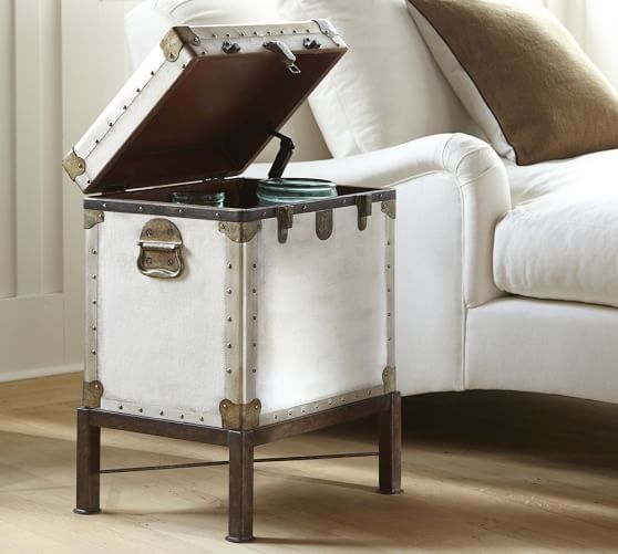 Ludlow Trunk Side Table - White - Image 3