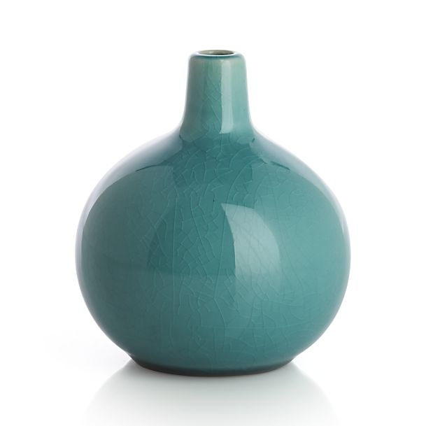 Perry Short Turquoise Vase - Image 0