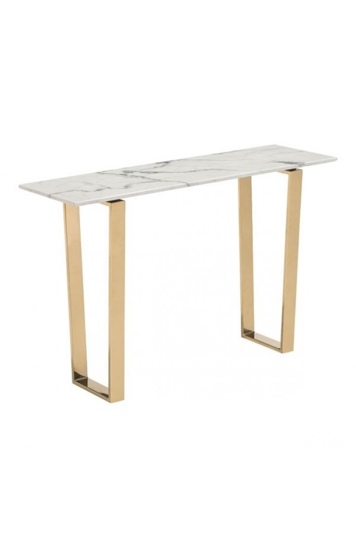 Atlas Console Table Stone & Gold - Image 0