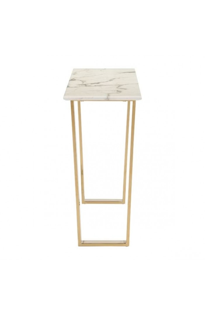 Atlas Console Table Stone & Gold - Image 1