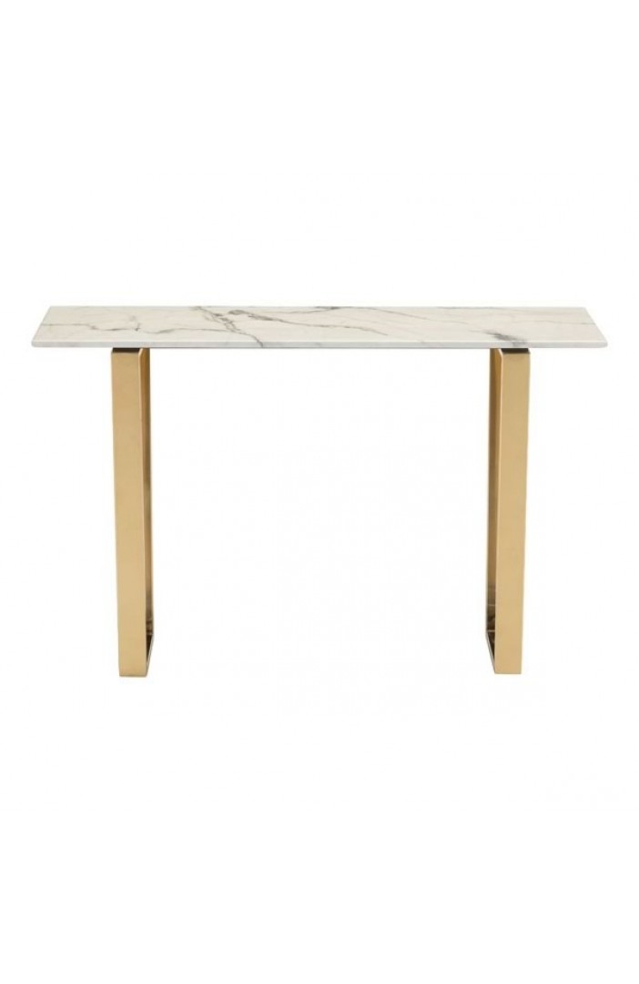 Atlas Console Table Stone & Gold - Image 2