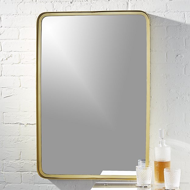 Croft brass wall mirror - Image 1