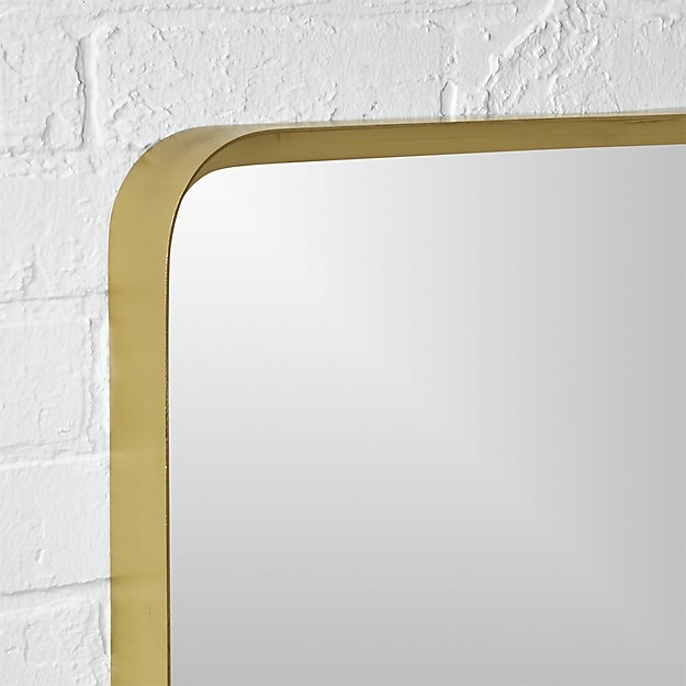 Croft brass wall mirror - Image 3