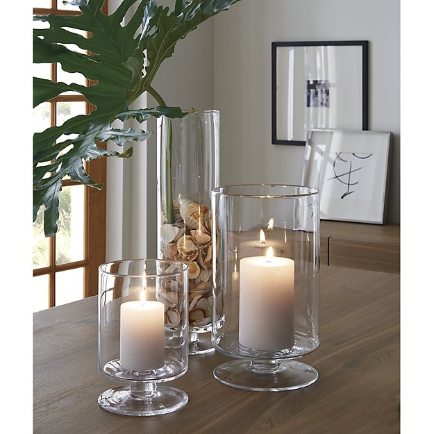 London Wide Tall Glass Hurricane Candle Holder - Image 3