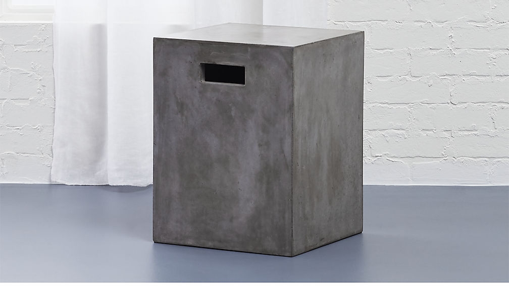 Cement grey side table - Image 3