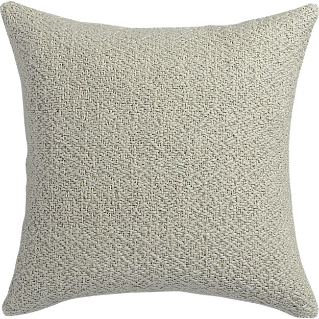 Diamond weave natural 18" pillow with down-alternative insert - Image 0
