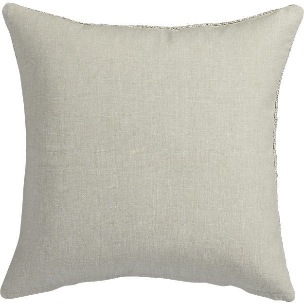 Diamond weave natural 18" pillow with down-alternative insert - Image 1
