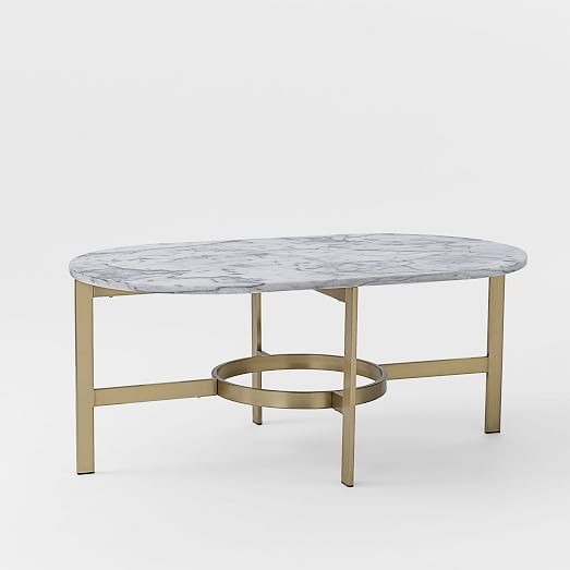 Marble Oval Coffee Table - Image 0
