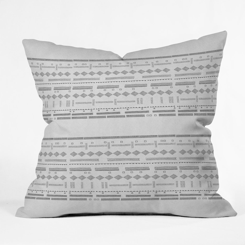 STUDY IN GRAY VII Throw Pillow -18" x 18" - With Insert - Image 0