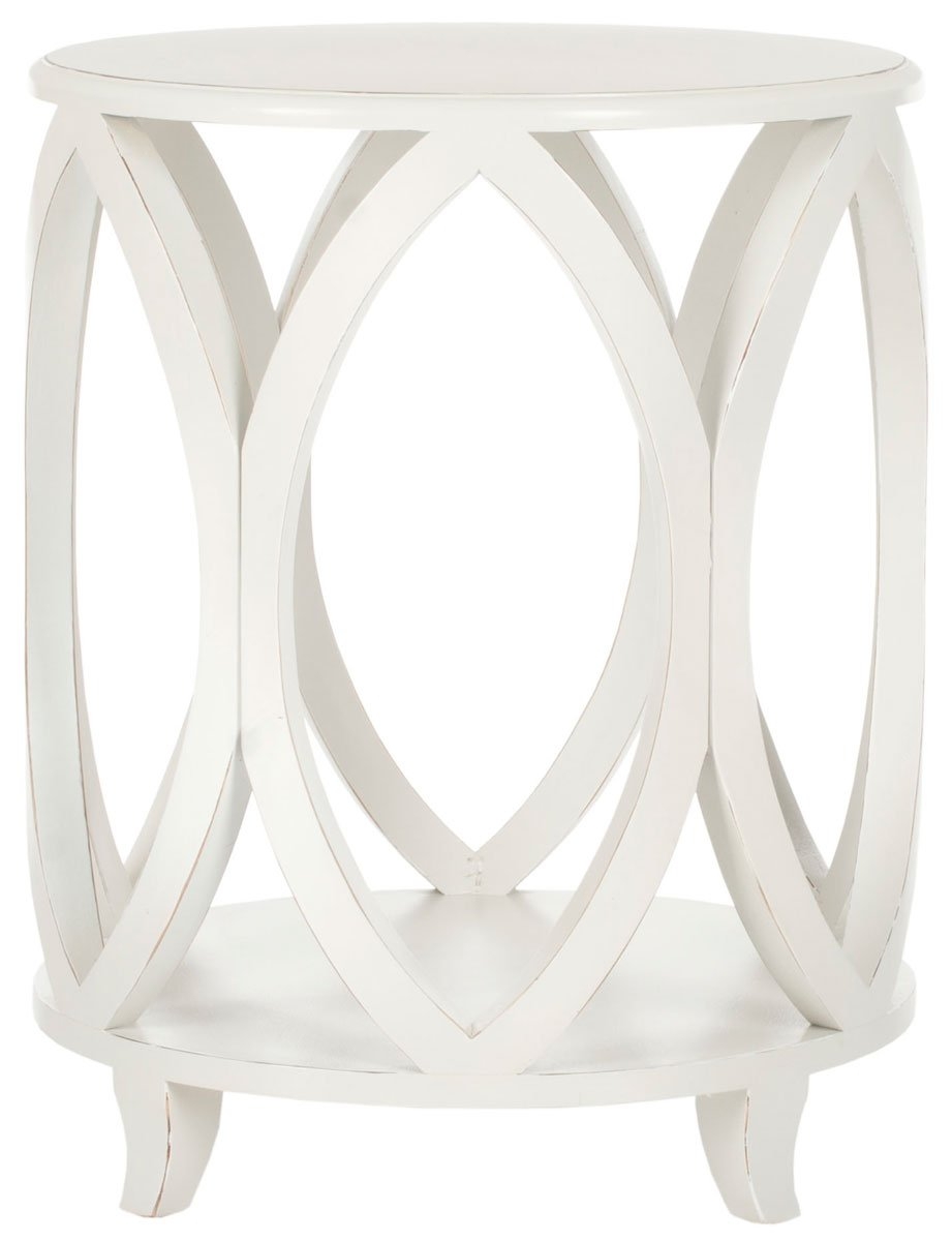 Janika Round Accent Table - Shady White - Arlo Home - Image 1
