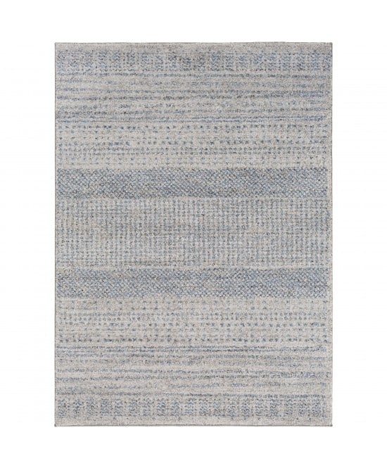DEMARCO RUG, GRAY AND SKY BLUE - 8' x 10' - Image 0