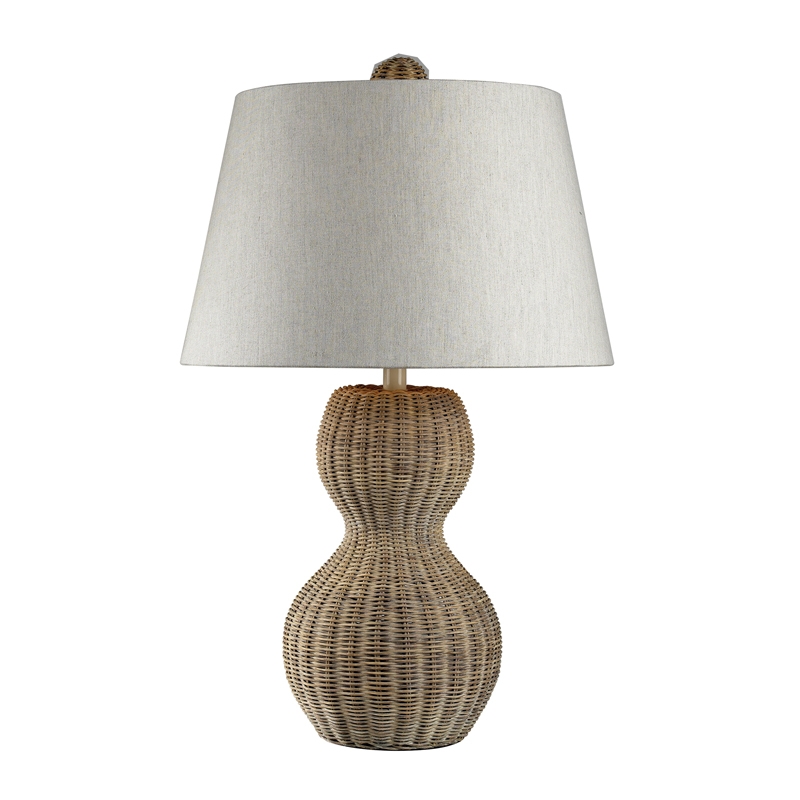 Sycamore Hill Table Lamp-Lt. Rattan w/Nat. Linen Shade - Image 0
