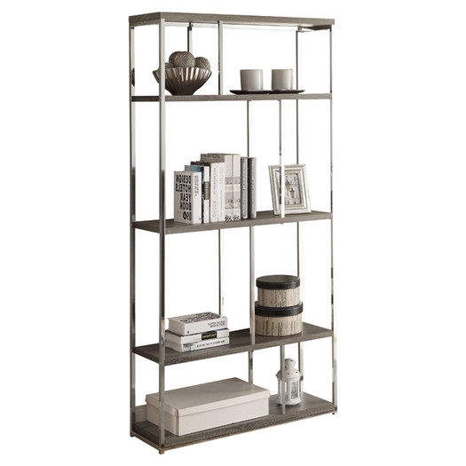 Meade 72" Accent Shelves -Dark Taupe - Image 0