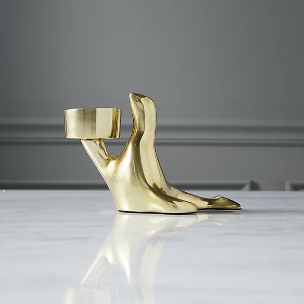 Henry seal brass tea light candle holder - Image 2