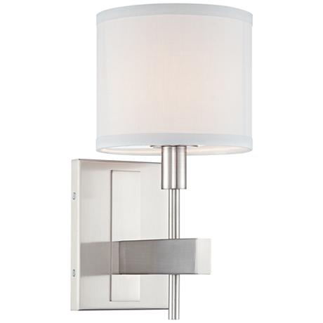 Orson 13 1/2" High Satin Nickel Wall Sconce - Image 0