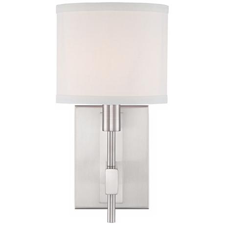 Orson 13 1/2" High Satin Nickel Wall Sconce - Image 1
