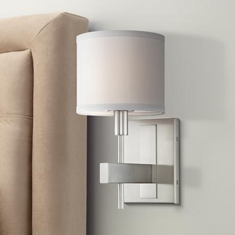 Orson 13 1/2" High Satin Nickel Wall Sconce - Image 3