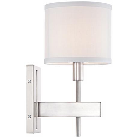Orson 13 1/2" High Satin Nickel Wall Sconce - Image 4