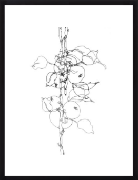 Apple Tree 1 - 23x31" - Black Wood Frame with Matte - Image 0