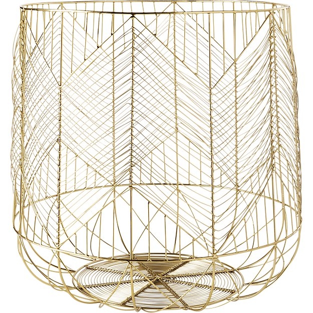 blanche large gold metal basket - Image 3