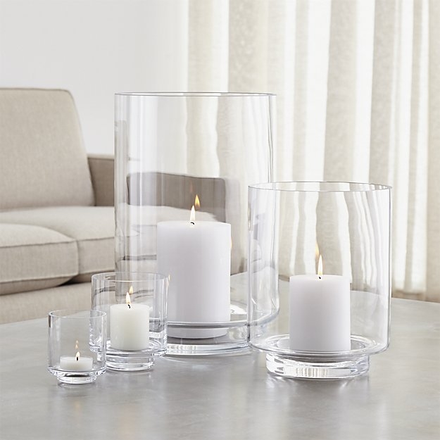 Taylor Small Glass Hurricane Candle Holder - Image 1