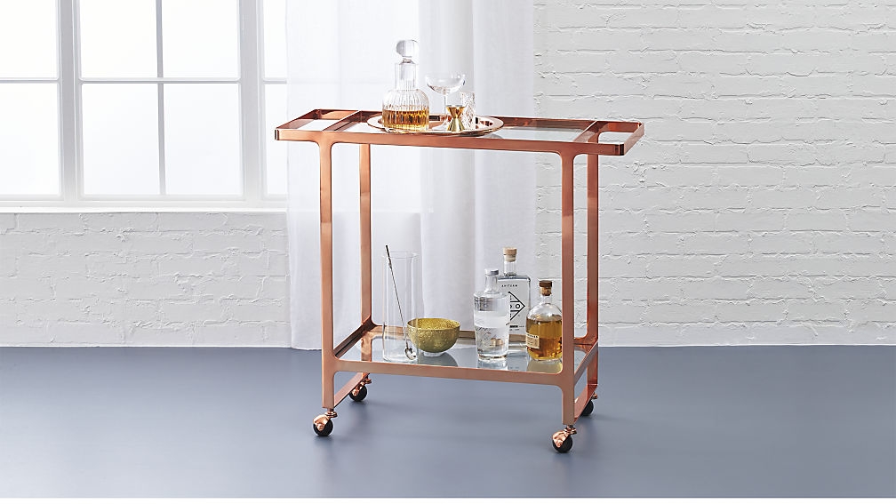 Dolce vita copper bar cart - Image 4