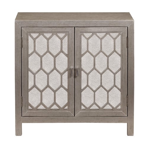 Coquina Bevel Overlay 2 Door Accent Chest - Gray - Image 0