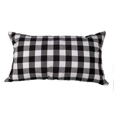 Delano Décor Buffalo Check Cotton Lumbar Pillow  -With Insert - Image 0